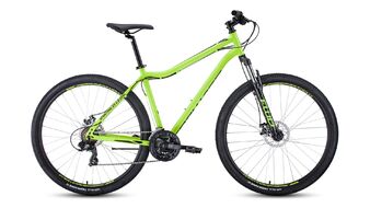 FORWARD SPORTING 29 2.0 disc (29" 21 ск. рост. 17") 2020-2021, ярко-зеленый/черный, RBKW1M