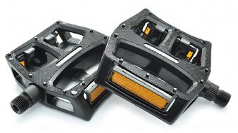 Педали платформенные (комплект 2 шт.) 9/16", 115x100 мм, алюминиевые, HF-862С, New Vision (черный, УТ00021492)