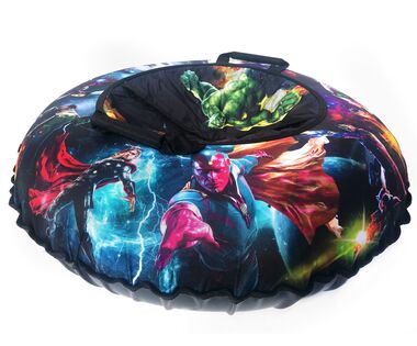 Санки надувные "Ватрушка "Супергерои" с чехлом #2