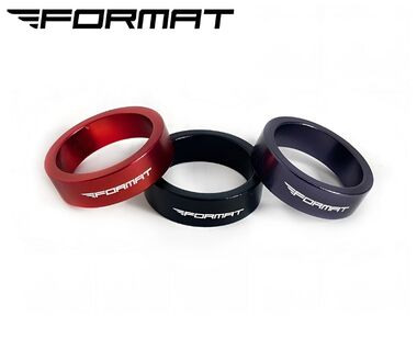 Кольцо проставочное рулевое FORMAT, 10 мм, цвет черный, с логотипом (13SAAB000069)