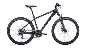 FORWARD APACHE 27,5 2.0 disc (27,5" 21 ск. рост.  15") 2020-2021, черный матовый матовый/ч