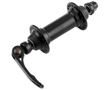 Втулка передняя JY-731DSE алюминиевая на эксцентрике, 32 отверстия, ось 3/8''х100x108 мм, FORMAT logo (1FHAAB100116)