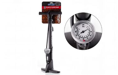 Насос Giyo GF-43 напольный, манометр, переходник на Presta GF-43P