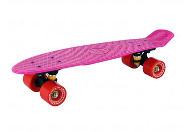 Скейтборд (пенниборд) PNB Sidney 22", Alu, ABEC-7, колеса PVC 60x45, PNB-10 (розовый/красный)