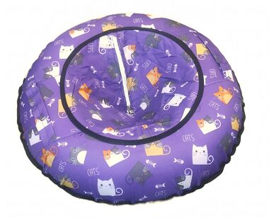 Санки надувные "Ватрушка" 90 см, принт "Коты" (УТ00027275)