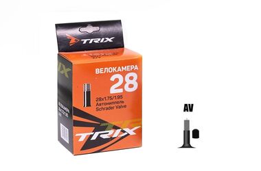 Камера 28x1,75/1,95 бутил, авто-ниппель, AV, TRIX (1/50, УТ00019220)