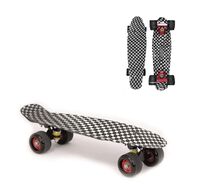 Скейтборд (пенниборд) Black Aqua 22", Alu, ABEC-7, колеса PU 60x45, WX-204, Two-Way PRINT (черный/белый, УТ00021066)