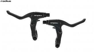 Рукоятки тормоза алюминиевые, комплект 2 шт. (правая+левая), VL-801D, RADIUS (черный, УТ00023463)