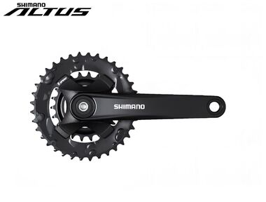 Комплект шатунов (система) SHIMANO FC-MT101-2 ALTUS, 175 мм,  9/16", SQR, 36х22T (черный) AFCMT1012E62X