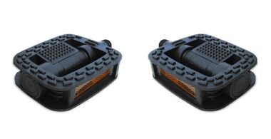 Педали платформенные (комплект 2 шт.) 9/16", 105x83 мм, пластик/сталь, JD-1069, New Vision (УТ00021933)